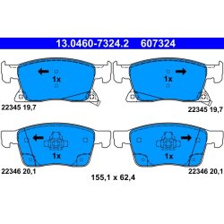 Brake Pad Set ATE 13.0460-7324.2 OE Ref 95526567