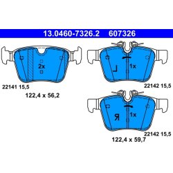 Brake Pad Set ATE 13.0460-7326.2 OE Ref T2H9989