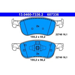 Brake Pad Set ATE 13.0460-7336.2 OE Ref 2095160