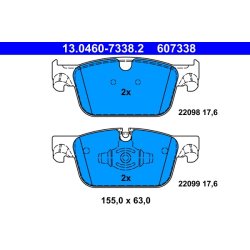 Brake Pad Set ATE 13.0460-7338.2 OE Ref 31423652