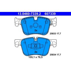 Brake Pad Set ATE 13.0460-7339.2 OE Ref 1636925480