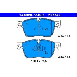 Brake Pad Set ATE 13.0460-7340.2 OE Ref T2H21043