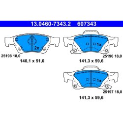 Brake Pad Set ATE 13.0460-7343.2 OE Ref 68052387AA