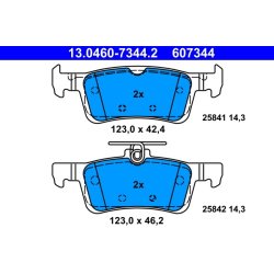 Brake Pad Set ATE 13.0460-7344.2 OE Ref 2112004