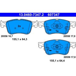 Brake Pad Set ATE 13.0460-7347.2 OE Ref 2209149