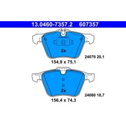 Brake Pad Set ATE 13.0460-7357.2 OE Ref C2C35440