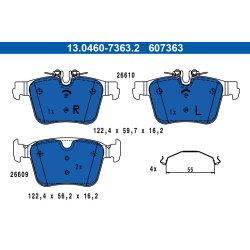 Brake Pad Set ATE 13.0460-7363.2 OE Ref 32287447