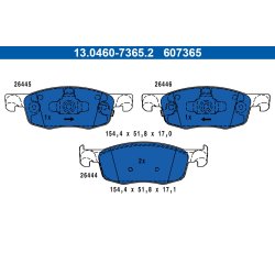 Brake Pad Set ATE 13.0460-7365.2 OE Ref 04465K0010