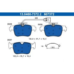 Brake Pad Set ATE 13.0460-7372.2 OE Ref 8Y0698451B