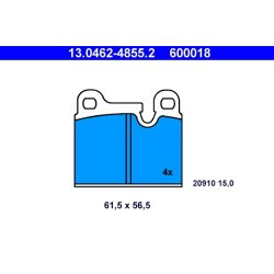 Jeu de plaquettes de frein ATE 13.0462-4855.2 pour PORSCHE 356, 911, 914