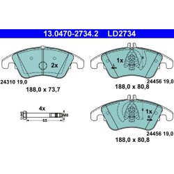 Brake Pad Set ATE 13.0470-2734.2 OE Ref 0054201020