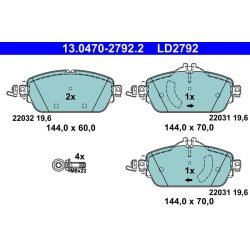 Brake Pad Set ATE 13.0470-2792.2 OE Ref 0084203620