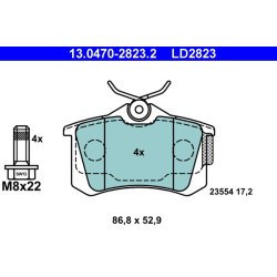 Brake Pad Set ATE 13.0470-2823.2