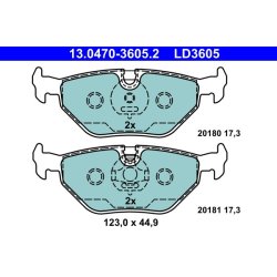 Brake Pad Set ATE 13.0470-3605.2 OE Ref 34212157574
