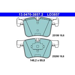 Brake Pad Set ATE 13.0470-3857.2 OE Ref 34106859181