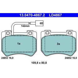 Jeu de plaquettes de frein ATE 13.0470-4867.2 pour ALFA ROMEO 159, BRERA, SPIDER