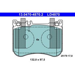 Brake Pad Set ATE 13.0470-4870.2 OE Ref 0064208820