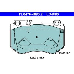 Brake Pad Set ATE 13.0470-4880.2 OE Ref 0084201720