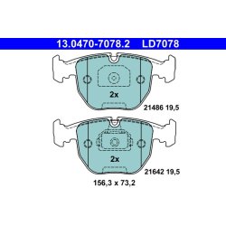 Brake Pad Set ATE 13.0470-7078.2 OE Ref 34111165227