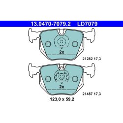 Brake Pad Set ATE 13.0470-7079.2 OE Ref 34211163326