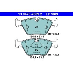 Brake Pad Set ATE 13.0470-7089.2 OE Ref 34111163953