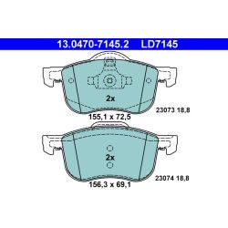 Brake Pad Set ATE 13.0470-7145.2 OE Ref 274335