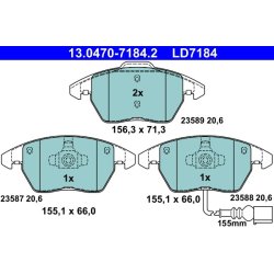 Brake Pad Set ATE 13.0470-7184.2 OE Ref 1K0698151