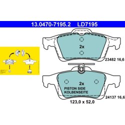 Brake Pad Set ATE 13.0470-7195.2 OE Ref 1324300