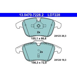 Brake Pad Set ATE 13.0470-7228.2 OE Ref 1427386