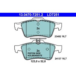 Plaquettes de frein ATE 13.0470-7251.2 pour RENAULT, LAGUNA OE 440601689R