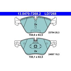 Brake Pad Set ATE 13.0470-7268.2 OE Ref 34116856591
