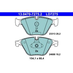 Brake Pad Set ATE 13.0470-7275.2 OE Ref 34116850885