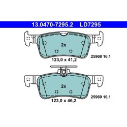 Jeu de plaquettes de frein ATE 13.0470-7295.2 pour PEUGEOT 308 OE 1611331480