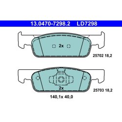 Brake Pad Set ATE 13.0470-7298.2 OE Ref 410602581R