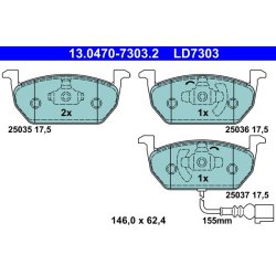 Brake Pad Set ATE 13.0470-7303.2 OE Ref 5Q0698151T