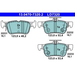 Brake Pad Set ATE 13.0470-7320.2 OE Ref DG9C2M007HA