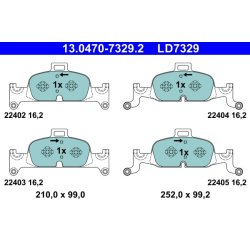 Brake Pad Set ATE 13.0470-7329.2 OE Ref 8W0698151AC