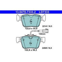 Brake Pad Set ATE 13.0470-7333.2 OE Ref 77368283