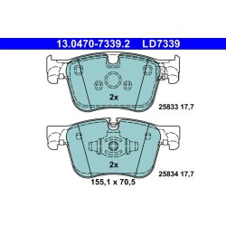 Brake Pad Set ATE 13.0470-7339.2 OE Ref 1636925480