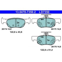 Jeu de plaquettes de frein ATE 13.0470-7350.2 pour MAZDA 3, CX-30, MX-30