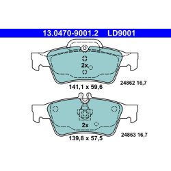 Brake Pad Set ATE 13.0470-9001.2 OE Ref A0054209320