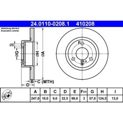 Brake Disc ATE 24.0110-0208.1
