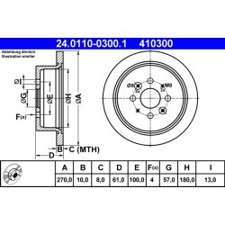 Brake Disc ATE 24.0110-0300.1 OE Ref 0K20H26251
