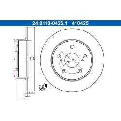 Brake Disc ATE 24.0110-0425.1 OE Ref 4243102320