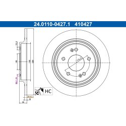 Brake Disc ATE 24.0110-0427.1 OE Ref 58411J9500