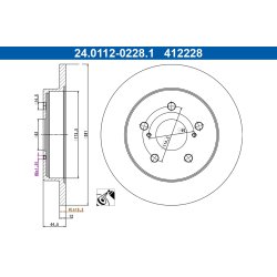 Brake Disc ATE 24.0112-0228.1 OE Ref 4243178010