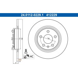 Brake Disc ATE 24.0112-0229.1 OE Ref 32300124
