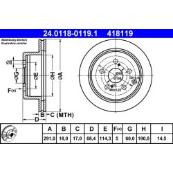 Brake Disc ATE 24.0118-0119.1