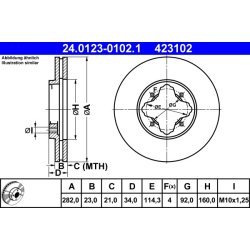 Brake Disc ATE 24.0123-0102.1