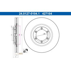 Brake Disc ATE 24.0127-0104.1 OE Ref 8973606780